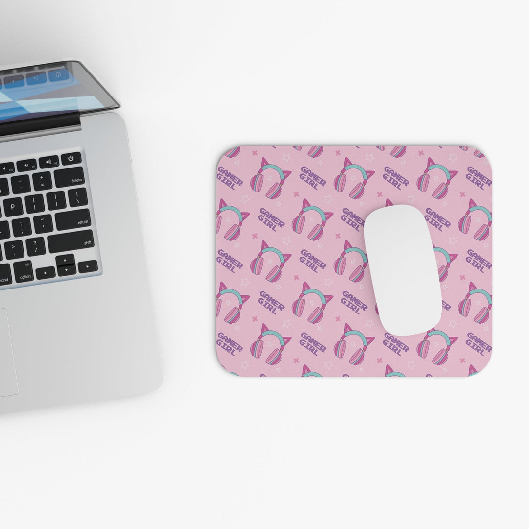 Cat Gamer Girl Mouse Pad - Cat Gifts for Gamer Girls | Happy Little Kitty