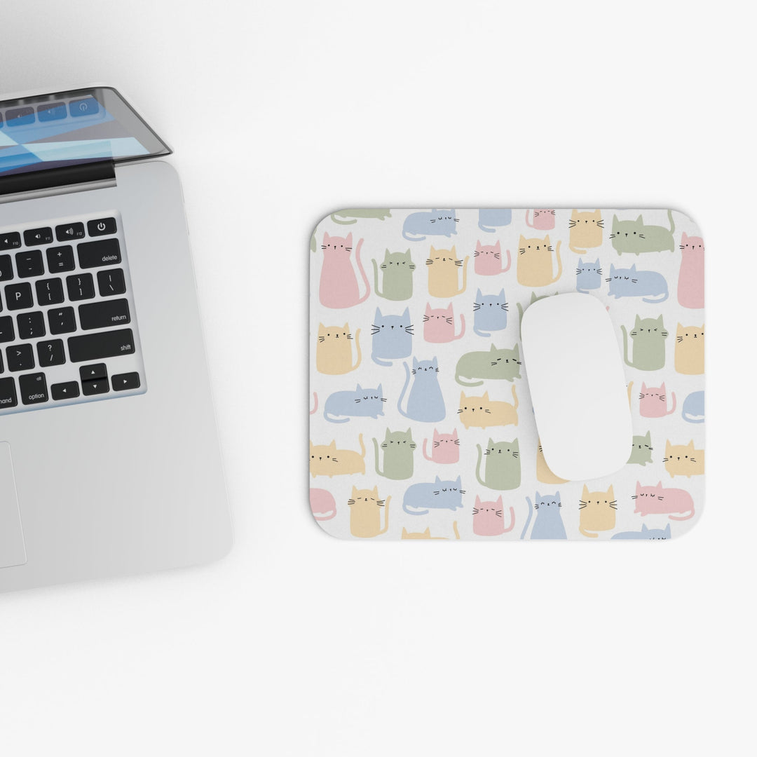 Pastel Cat Mouse Pad — Cute Desk Accessories for Cat Lovers