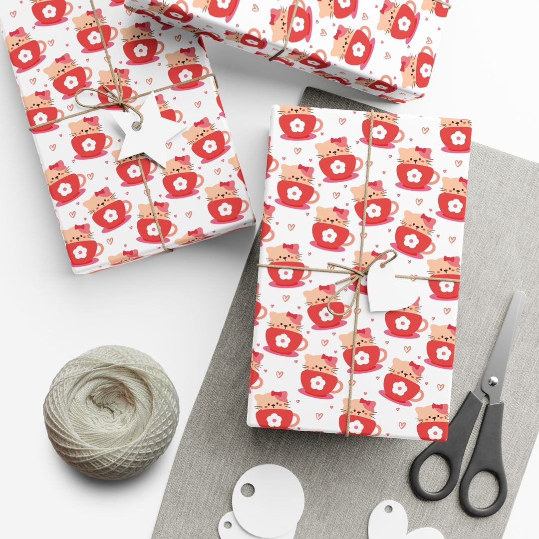 Java Cat Gift Wrap - Java Cat Collection for Coffee-Loving Cat Parents | Happy Little Kitty