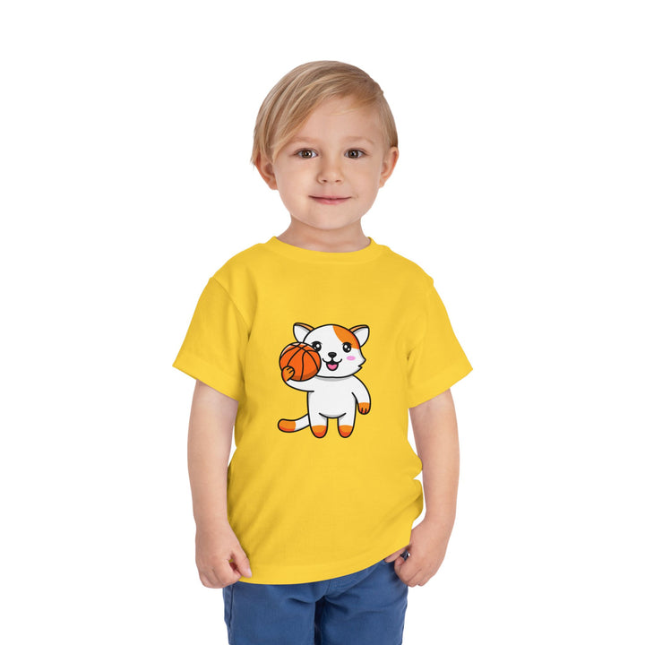 Basketball Cat Toddler Tee