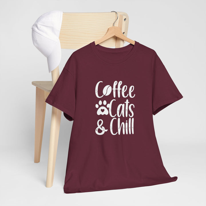 Coffee Cats and Chill Cotton Tee