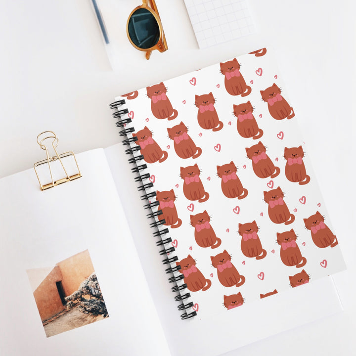 Bow Tie Cat Spiral Notebook