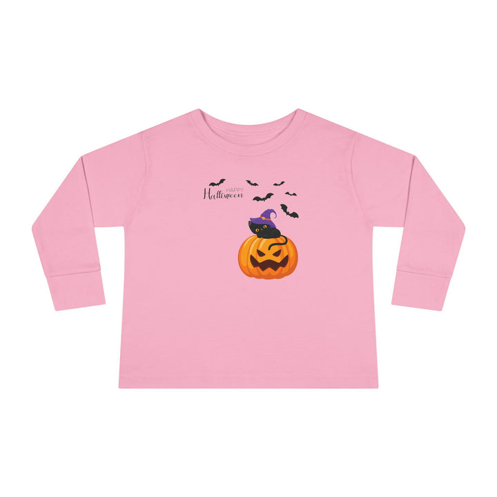 Cat-O-Lantern Toddler Long Sleeve Tee