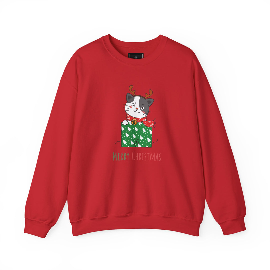 Gift Wrapped Cat Crewneck Sweatshirt