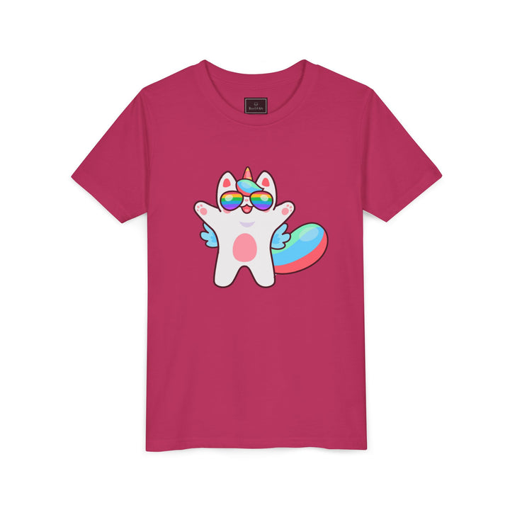 Caticorn Party Time Youth Short Sleeve Tee