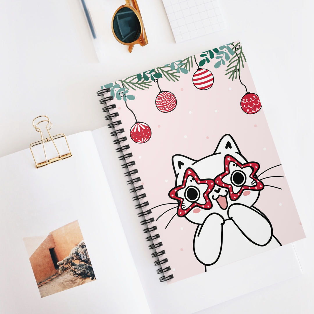 Holiday Joy Kitty Spiral Notebook