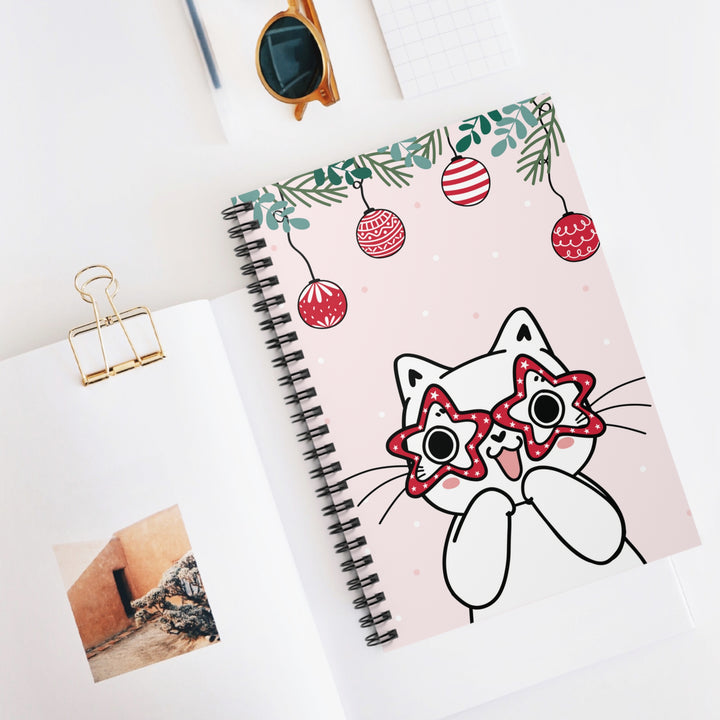 Holiday Joy Kitty Spiral Notebook