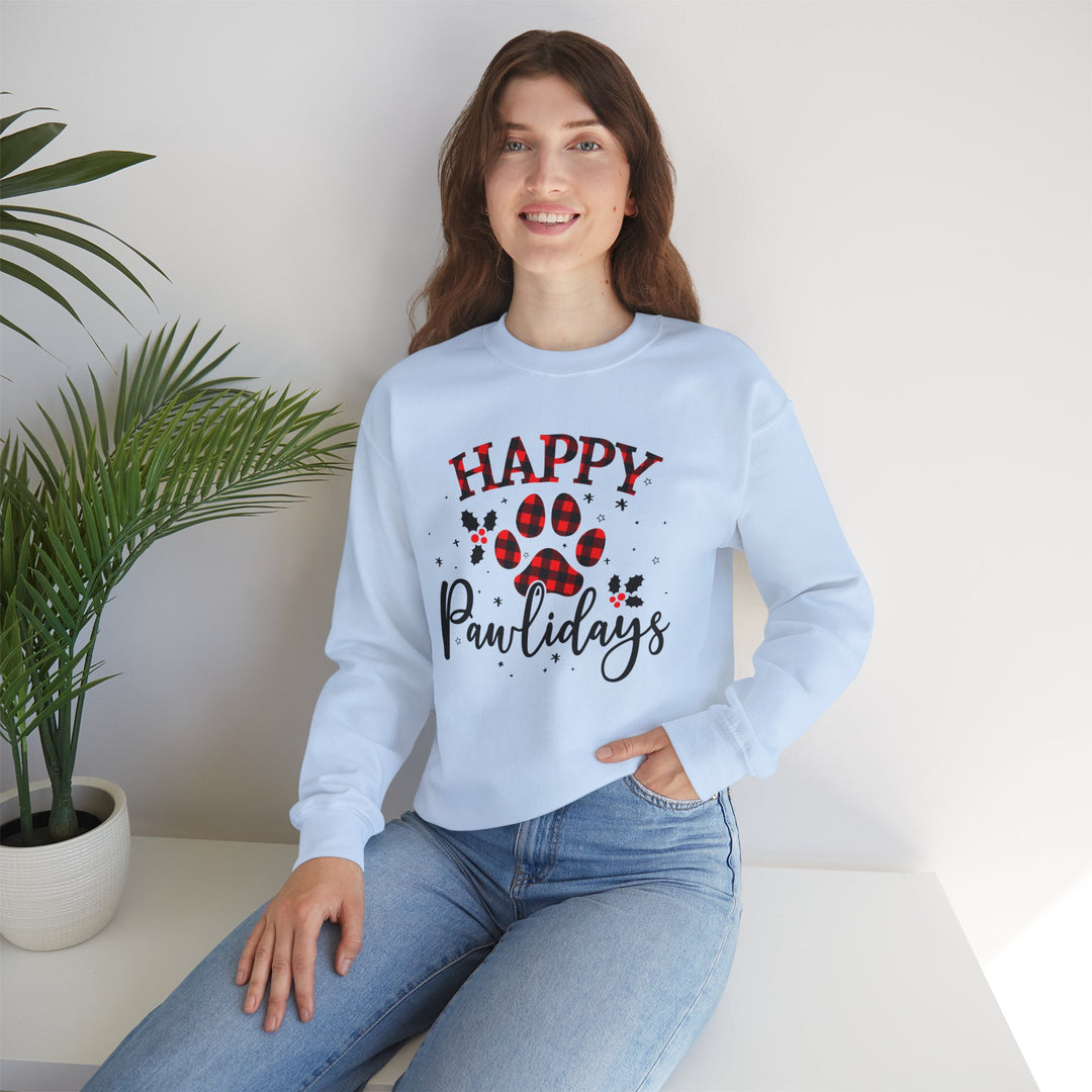 Happy Pawlidays Unisex Crewneck Sweatshirt