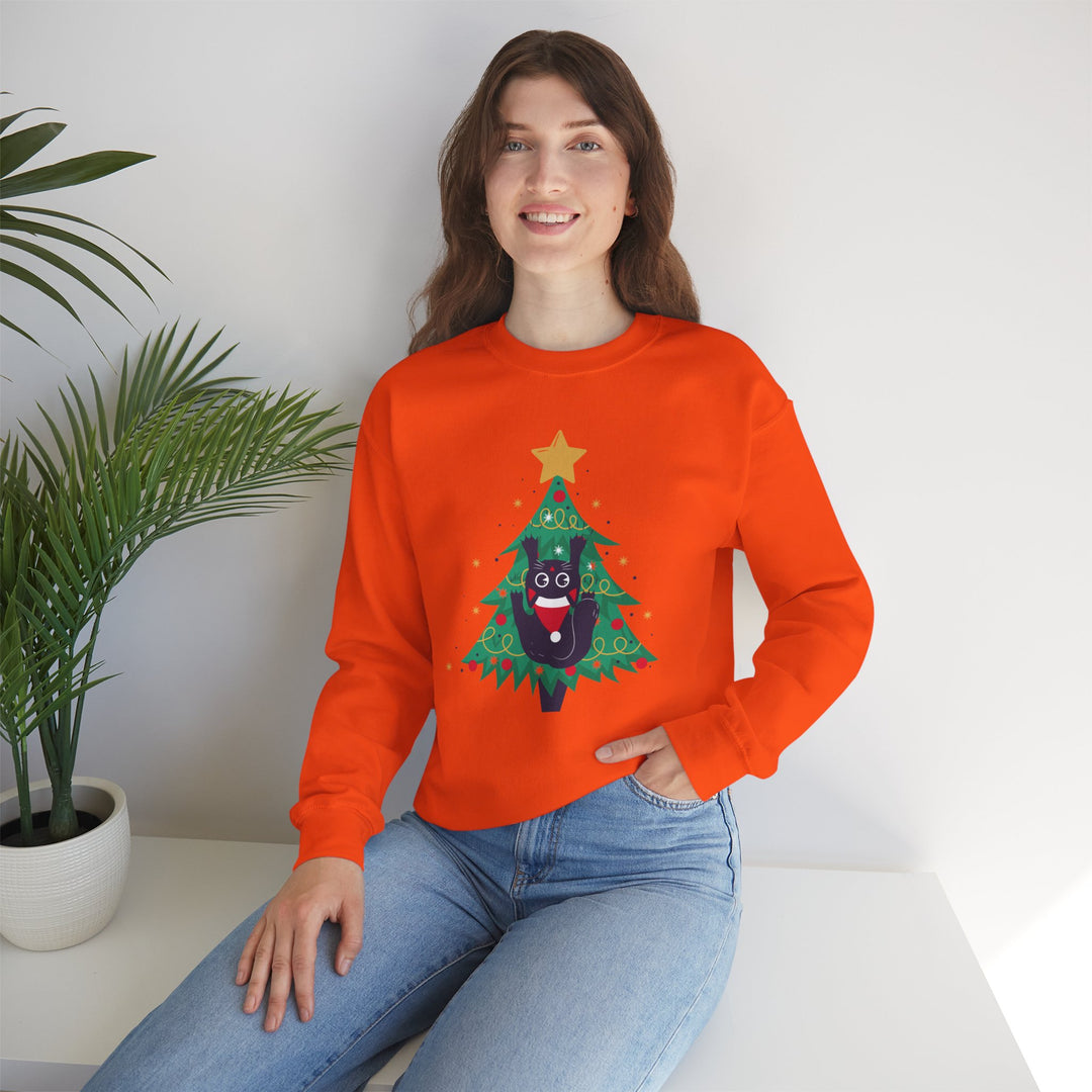 Tree Climbing Kitty Crewneck Sweatshirt