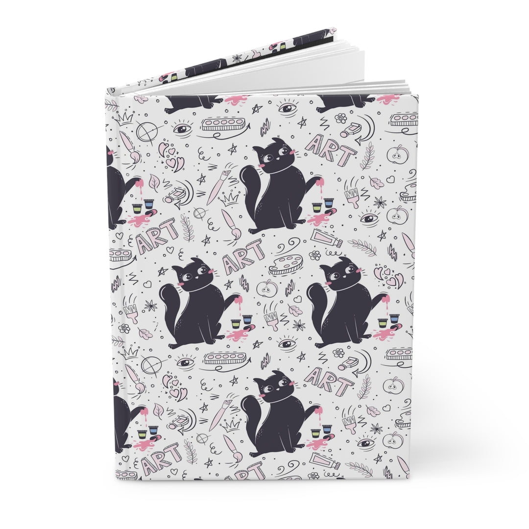 Art Lover Cat Hardcover Journal