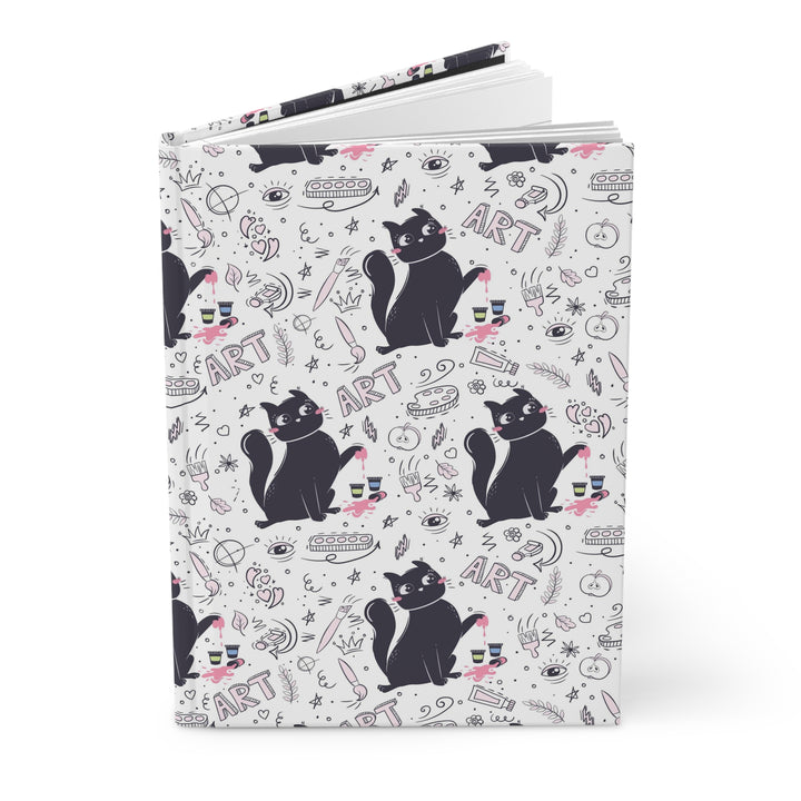 Art Lover Cat Hardcover Journal