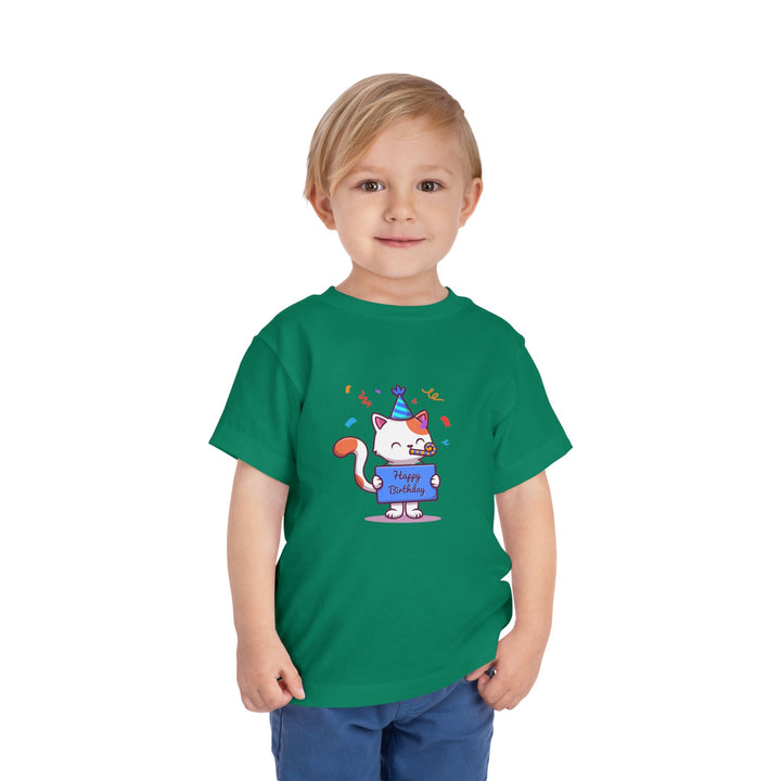 Birthday Celebration Cat Toddler Tee