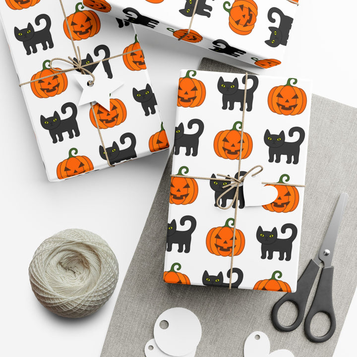 Pumpkin Pawprints Gift Wrap
