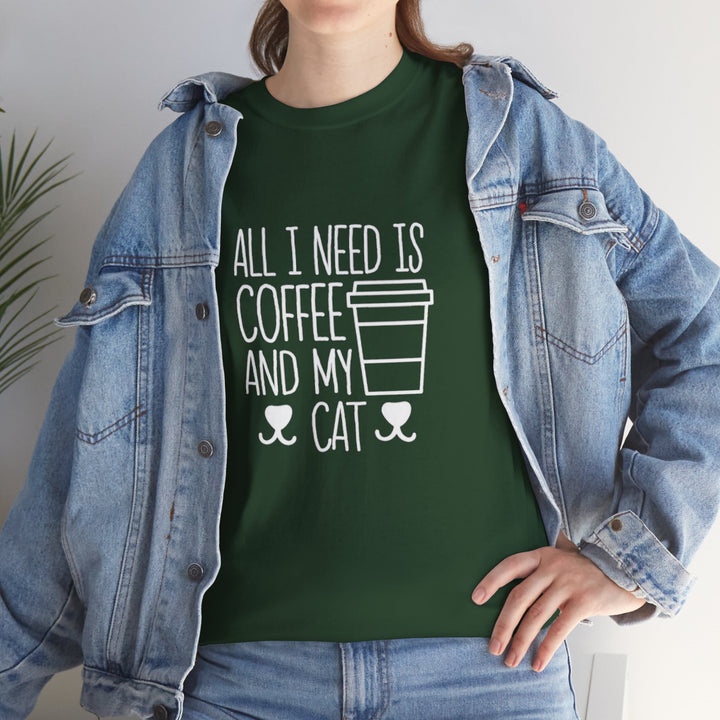 Coffee and My Cat Cotton Tee