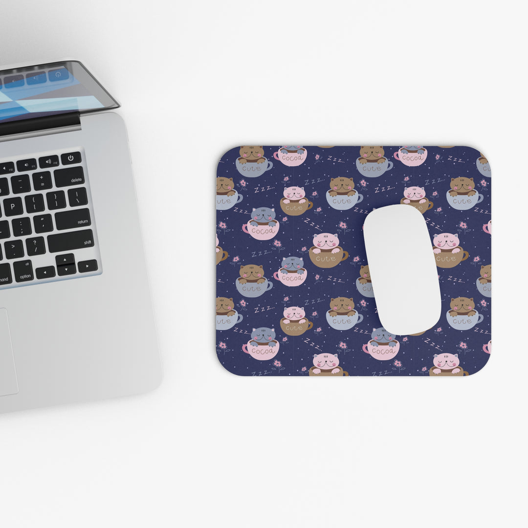 Coffee Lover Cat Mouse Pad