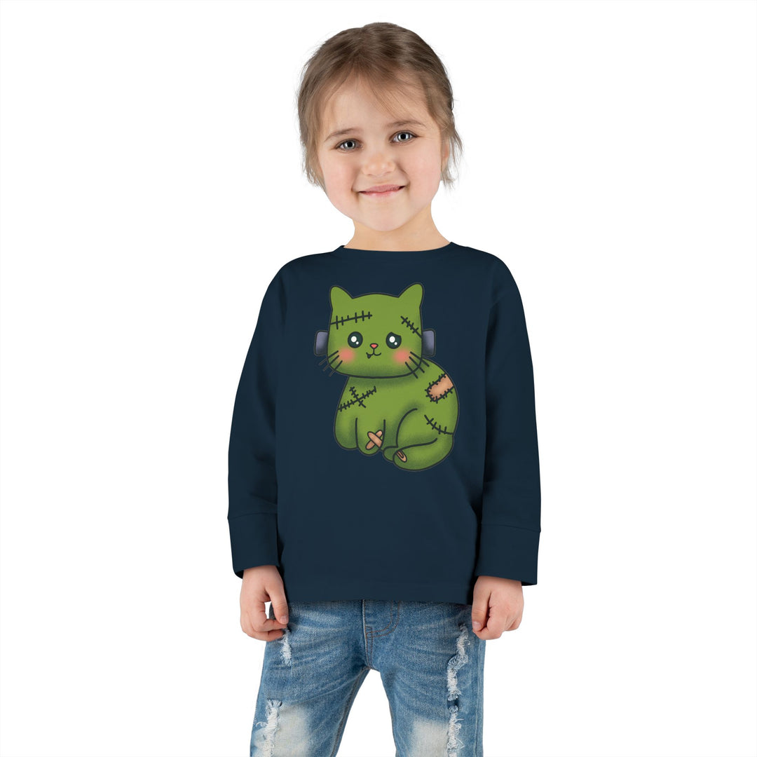 Frankenkitty Toddler Long Sleeve Tee