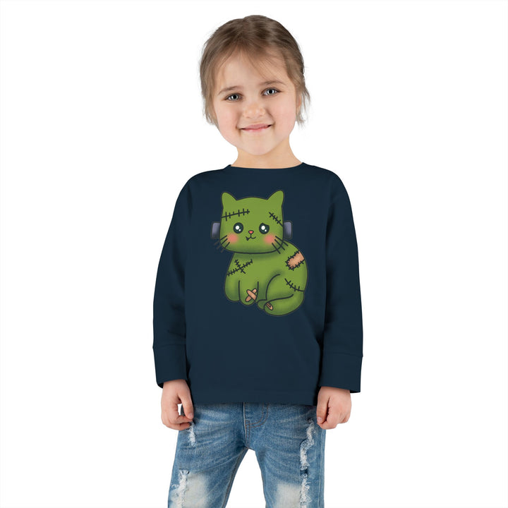 Frankenkitty Toddler Long Sleeve Tee