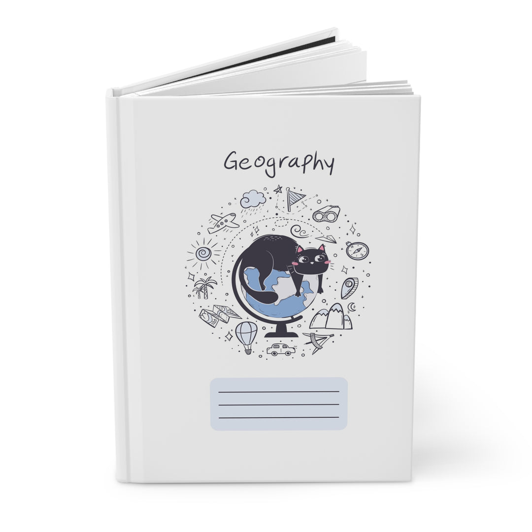 Geography Cat Hardcover Journal
