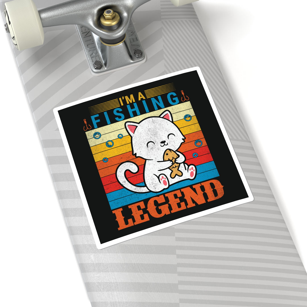 Fishing Legend Square Sticker