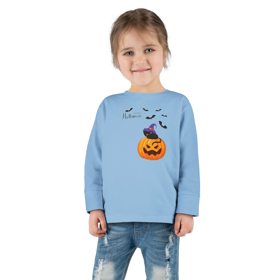 Cat-O-Lantern Toddler Long Sleeve Tee