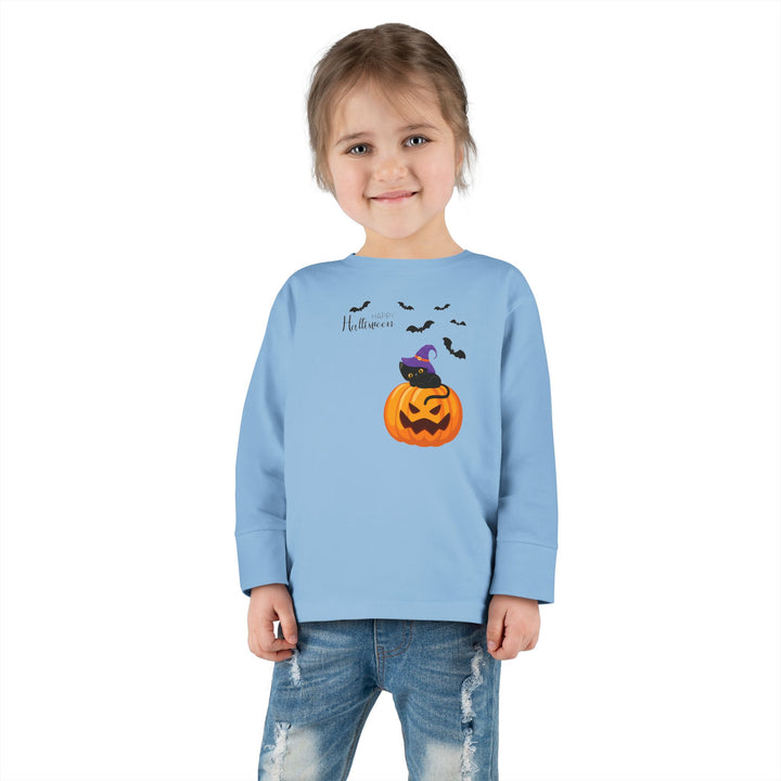 Cat-O-Lantern Toddler Long Sleeve Tee