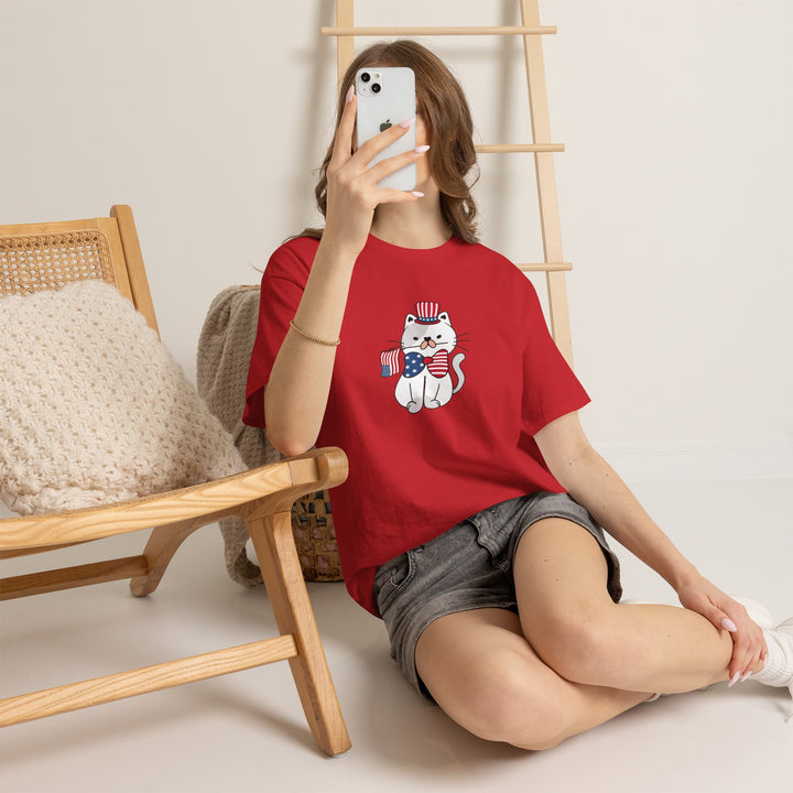 Patriotic Cat Cotton Tee