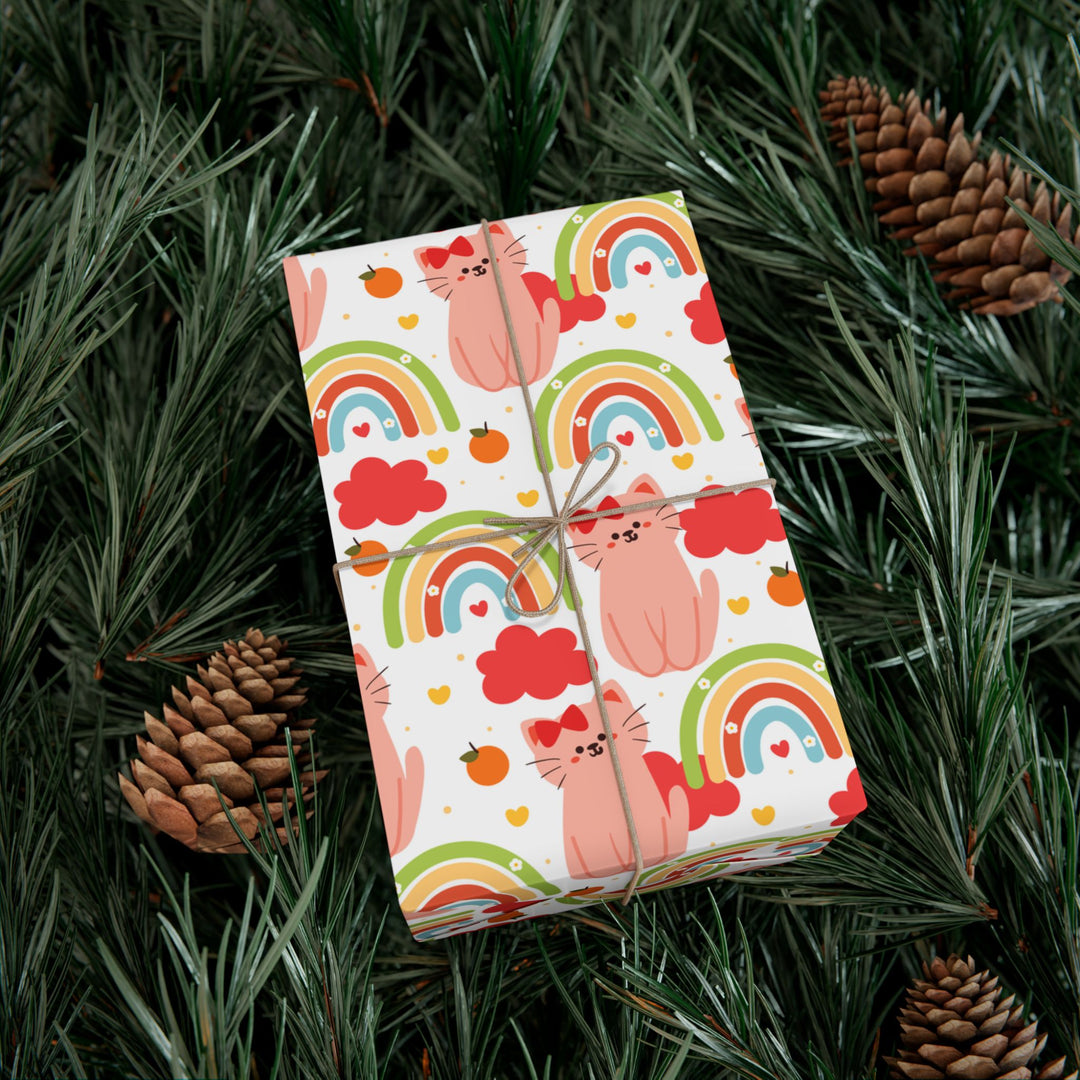 Kitties and Rainbows Gift Wrap