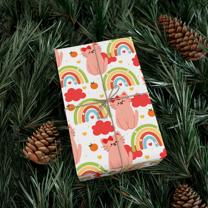 Kitties and Rainbows Gift Wrap