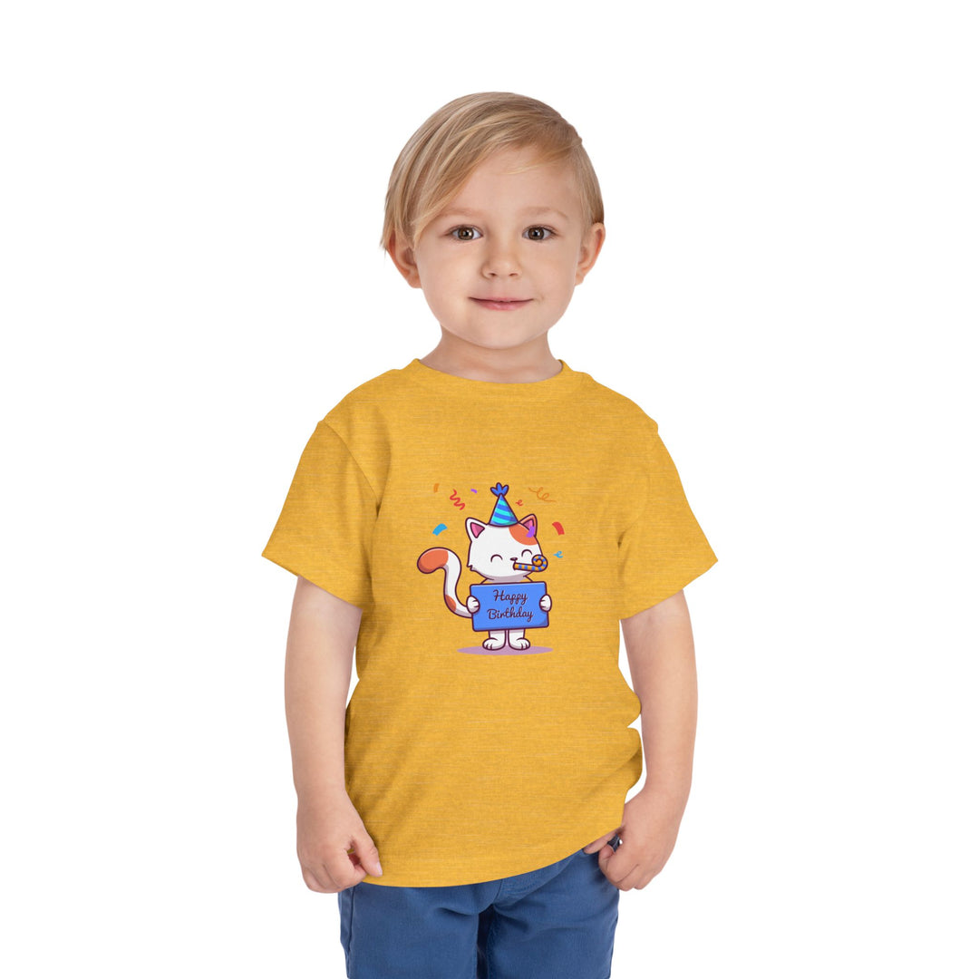 Birthday Celebration Cat Toddler Tee
