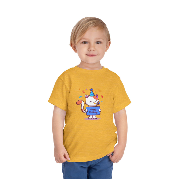 Birthday Celebration Cat Toddler Tee