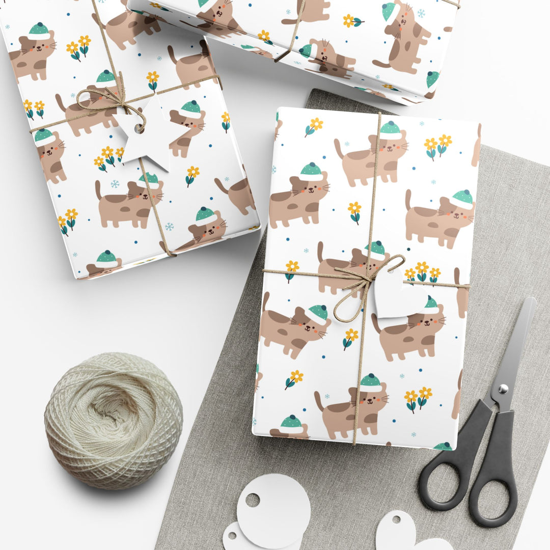 Stocking Hat Cat Gift Wrap