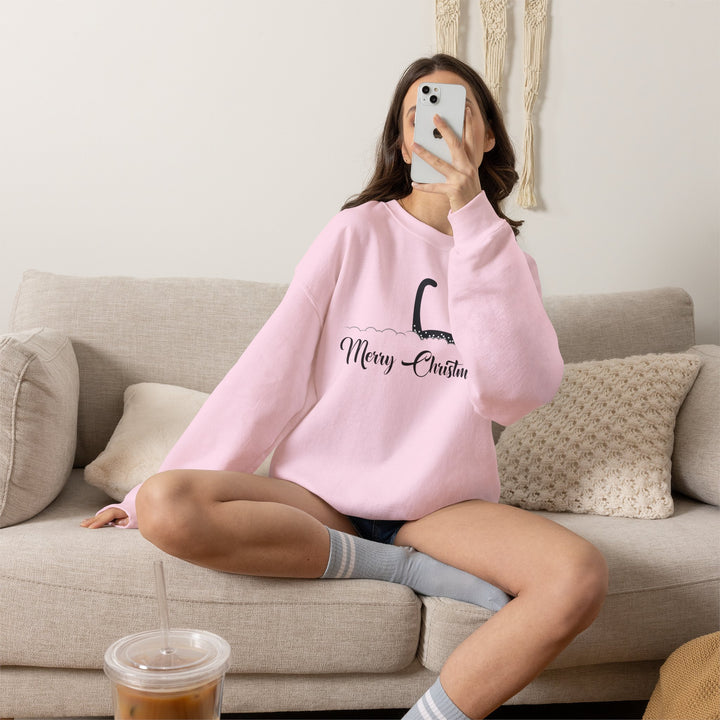 Snowy Christmas Cat Unisex Crewneck Sweatshirt