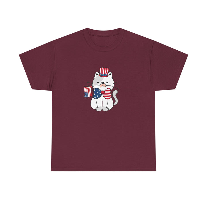 Patriotic Cat Cotton Tee