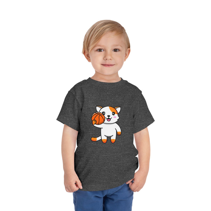 Basketball Cat Toddler Tee