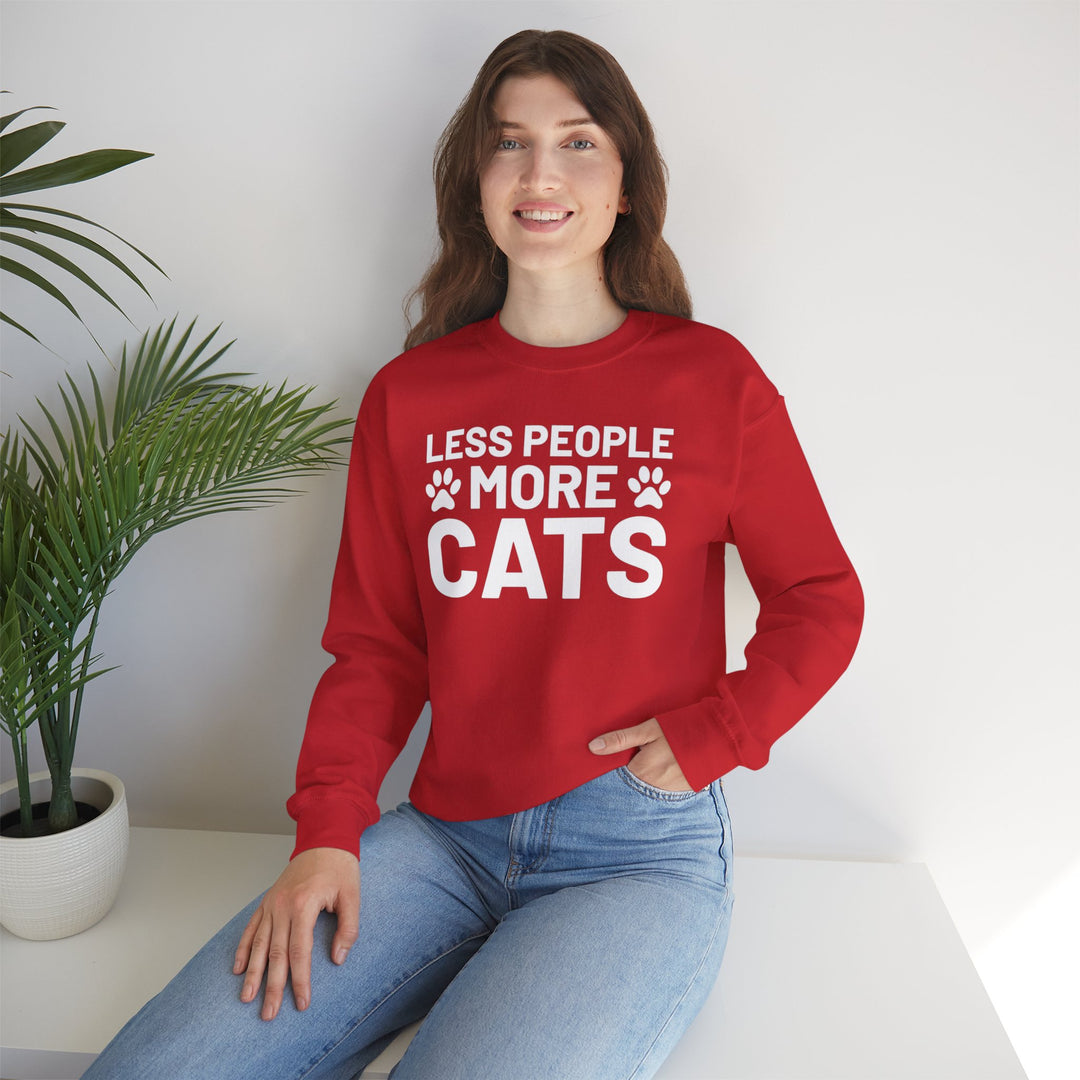 Less People More Cats Crewneck Sweatshirt