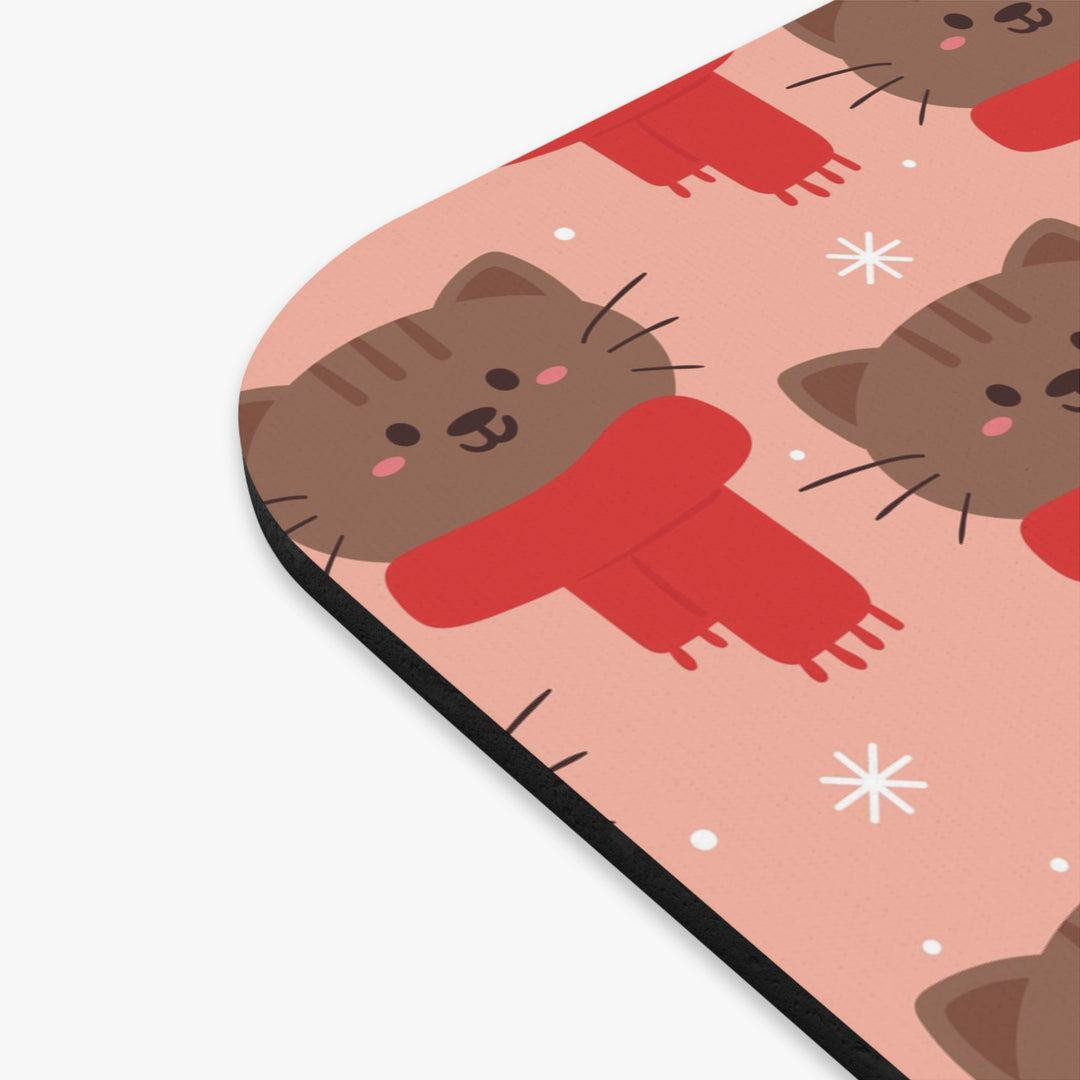 Winter Scarf Cat Mouse Pad