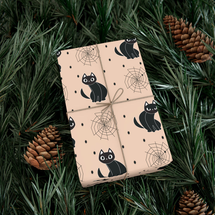 Spiderweb Cat Gift Wrap