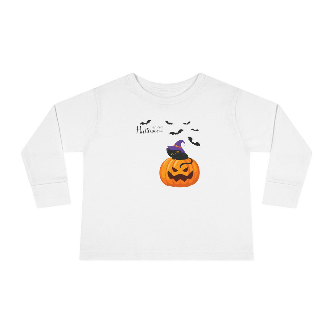 Cat-O-Lantern Toddler Long Sleeve Tee