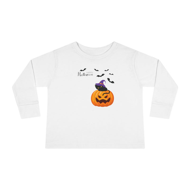 Cat-O-Lantern Toddler Long Sleeve Tee