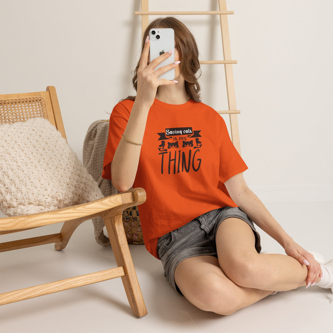 Saving Cats Is My Thing Cotton Tee