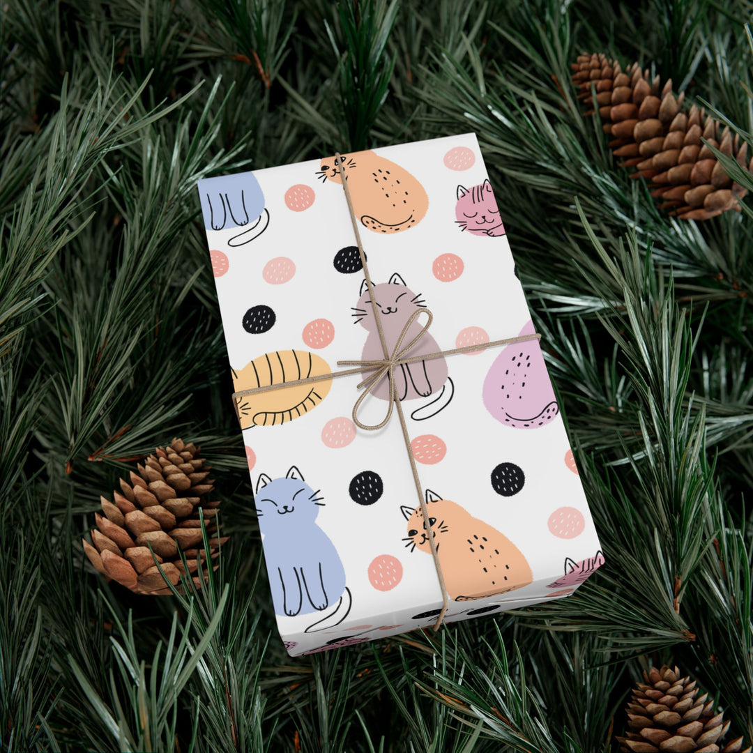 Cats and Dots Gift Wrap