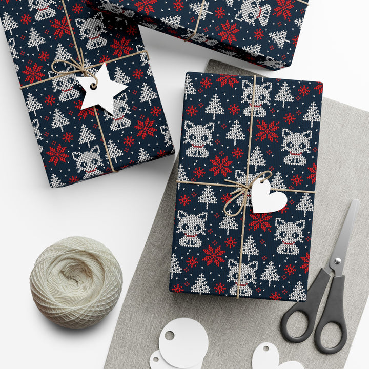 Christmas Sweater Cat Gift Wrap