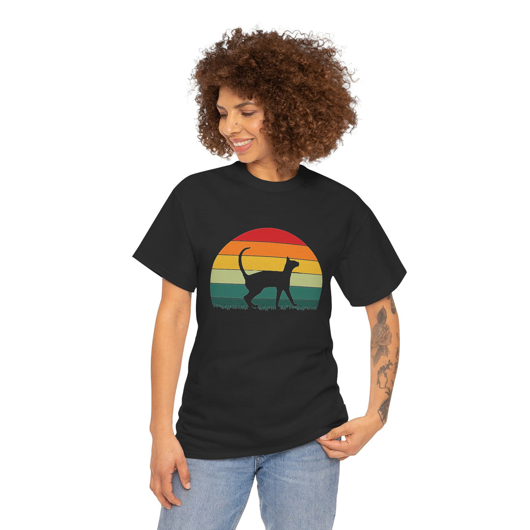 Sunset Cat Cotton Tee