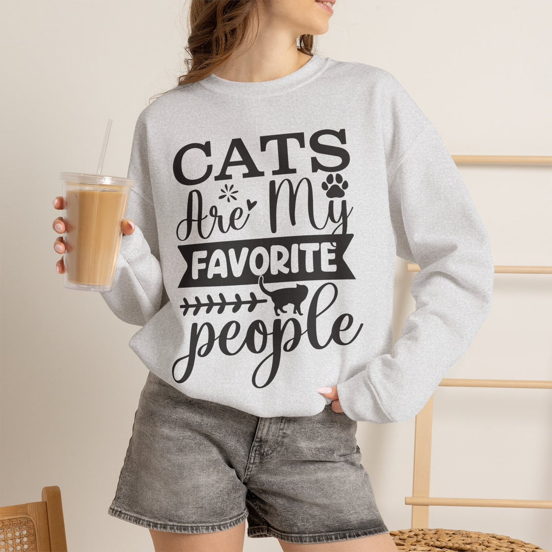 Cats Are My Favorite People Crewneck Sweatshirt