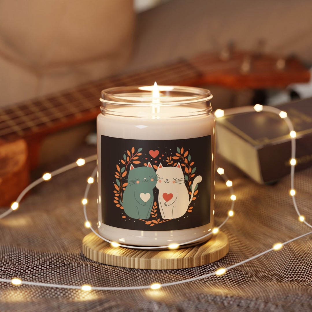 Cat Couple Scented Soy Candle, 9oz
