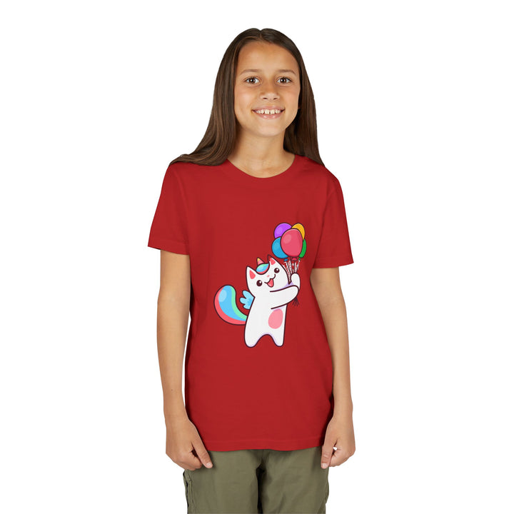 Caticorn and Balloons Youth Short Sleeve Tee
