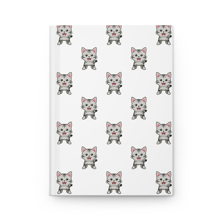Gray Tabby Cat Hardcover Journal