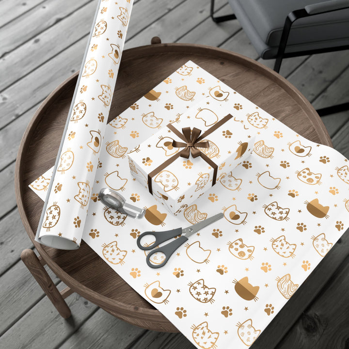 Golden Cat Gift Wrap