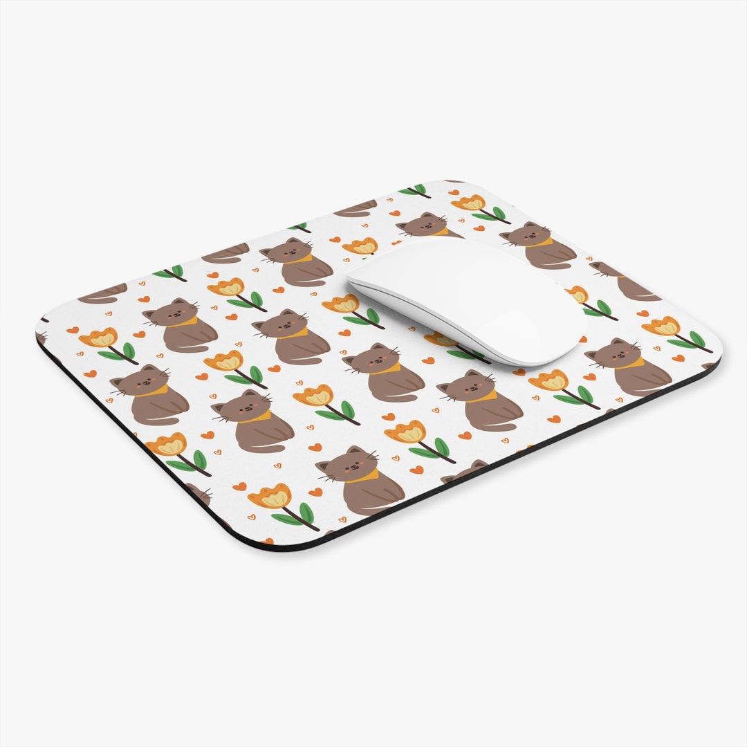 Purrfect Petals Mouse Pad