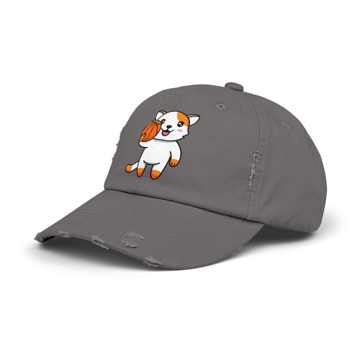 Basketball Cat Unisex Distressed Hat